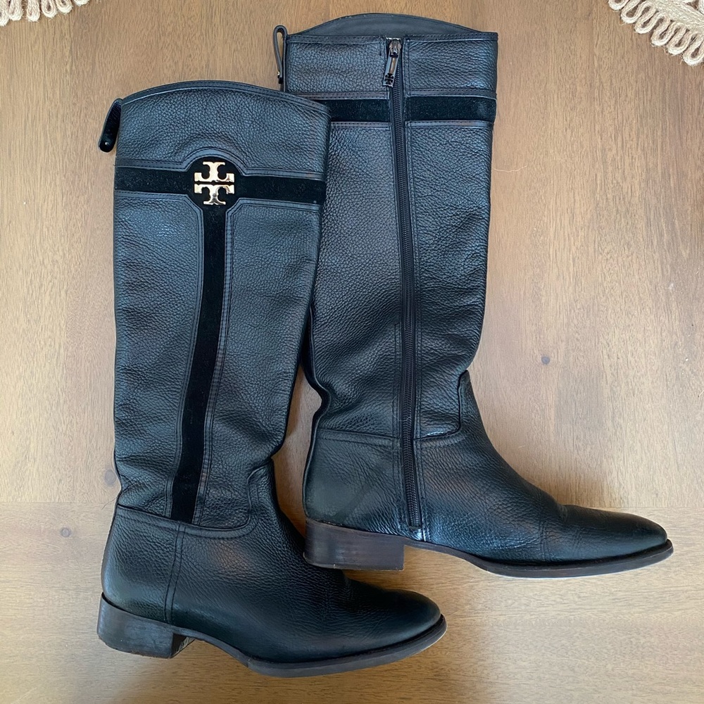 Tory Burch Leather Riding Boots